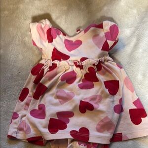Heart Patterned Baby Dress